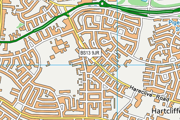BS13 9JR map - OS VectorMap District (Ordnance Survey)