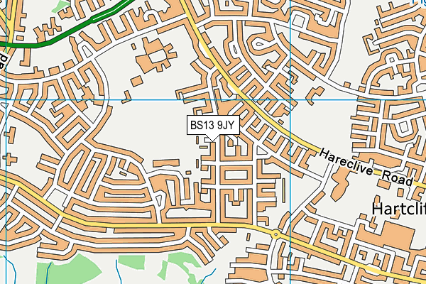 BS13 9JY map - OS VectorMap District (Ordnance Survey)