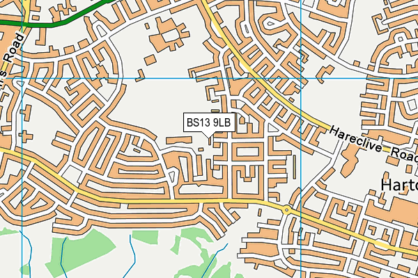 BS13 9LB map - OS VectorMap District (Ordnance Survey)