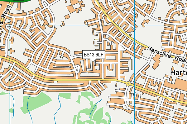 BS13 9LF map - OS VectorMap District (Ordnance Survey)