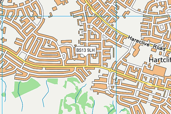 BS13 9LH map - OS VectorMap District (Ordnance Survey)