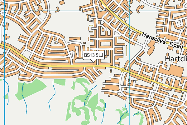 BS13 9LJ map - OS VectorMap District (Ordnance Survey)