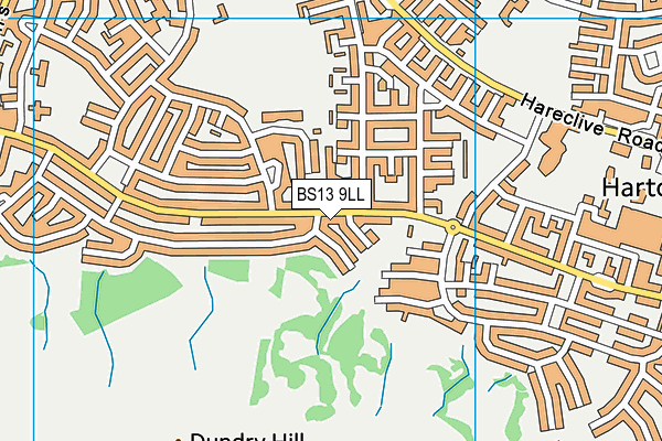 BS13 9LL map - OS VectorMap District (Ordnance Survey)