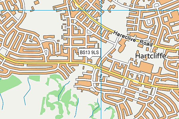 BS13 9LS map - OS VectorMap District (Ordnance Survey)