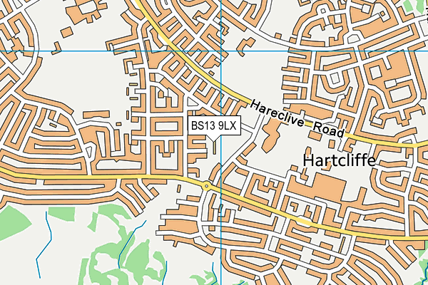 BS13 9LX map - OS VectorMap District (Ordnance Survey)