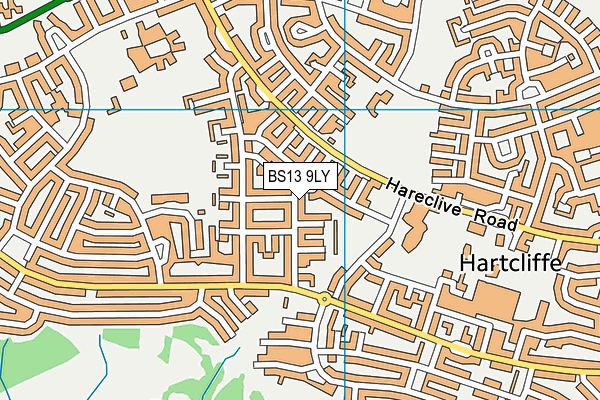 BS13 9LY map - OS VectorMap District (Ordnance Survey)