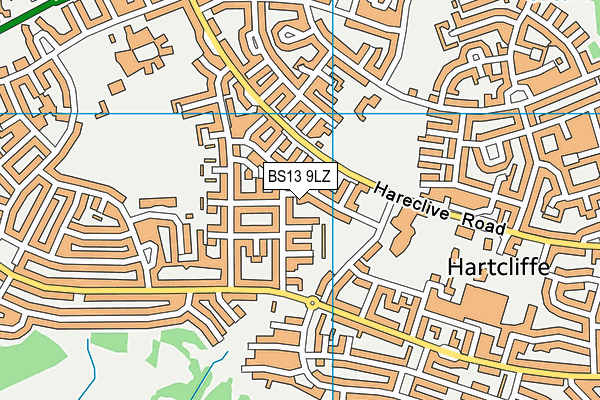 BS13 9LZ map - OS VectorMap District (Ordnance Survey)