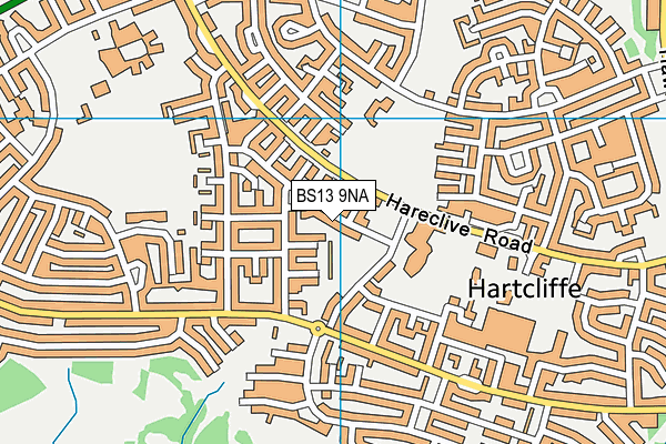BS13 9NA map - OS VectorMap District (Ordnance Survey)