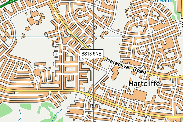 BS13 9NE map - OS VectorMap District (Ordnance Survey)