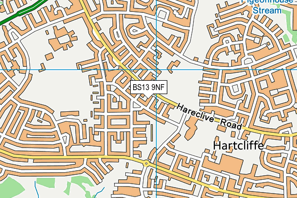 BS13 9NF map - OS VectorMap District (Ordnance Survey)