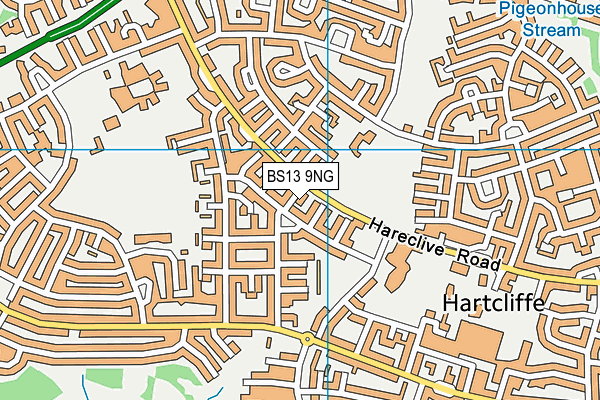 BS13 9NG map - OS VectorMap District (Ordnance Survey)
