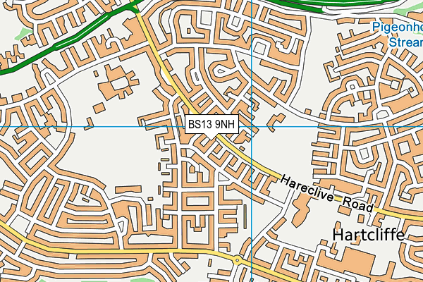 BS13 9NH map - OS VectorMap District (Ordnance Survey)