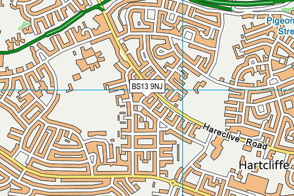 BS13 9NJ map - OS VectorMap District (Ordnance Survey)