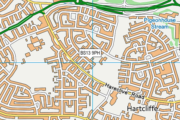 BS13 9PH map - OS VectorMap District (Ordnance Survey)