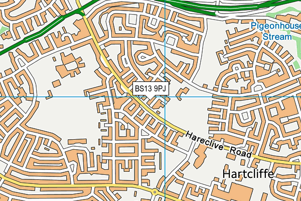 BS13 9PJ map - OS VectorMap District (Ordnance Survey)