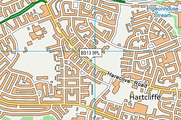 BS13 9PL map - OS VectorMap District (Ordnance Survey)