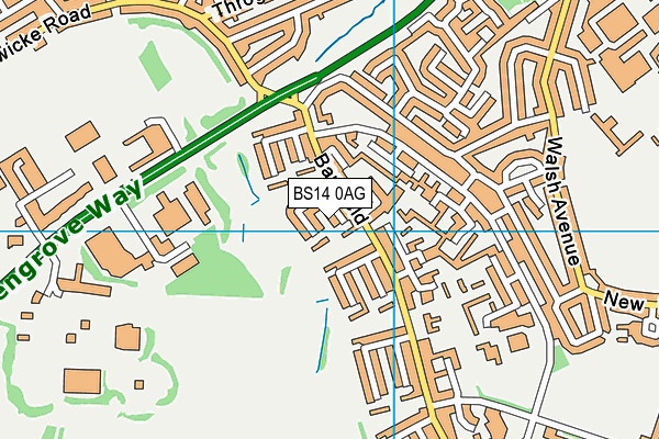 BS14 0AG map - OS VectorMap District (Ordnance Survey)