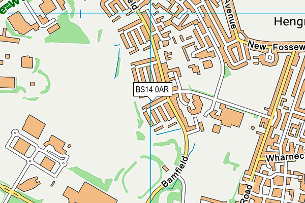 BS14 0AR map - OS VectorMap District (Ordnance Survey)