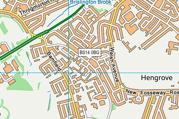 BS14 0BG map - OS VectorMap District (Ordnance Survey)