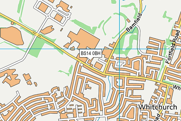 BS14 0BH map - OS VectorMap District (Ordnance Survey)