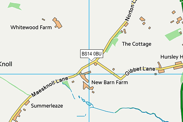 BS14 0BU map - OS VectorMap District (Ordnance Survey)