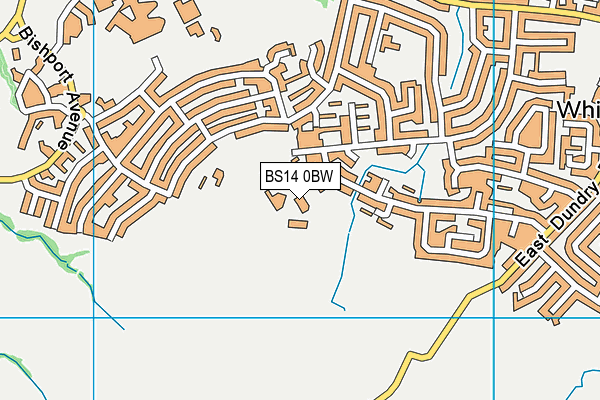 BS14 0BW map - OS VectorMap District (Ordnance Survey)