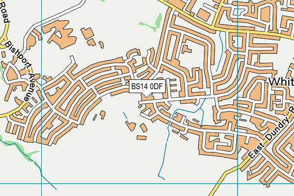 BS14 0DF map - OS VectorMap District (Ordnance Survey)