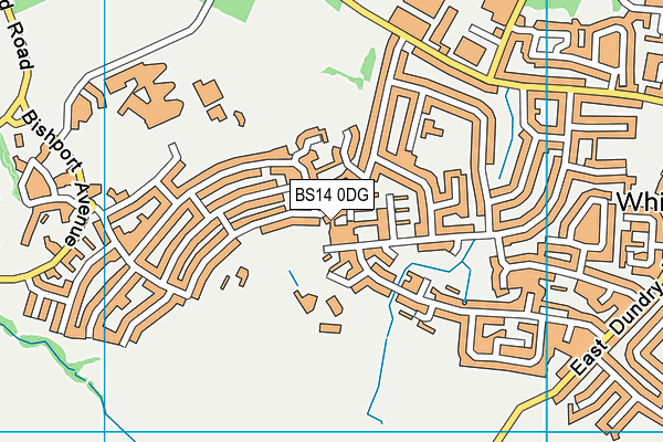 BS14 0DG map - OS VectorMap District (Ordnance Survey)