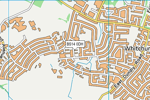 BS14 0DH map - OS VectorMap District (Ordnance Survey)