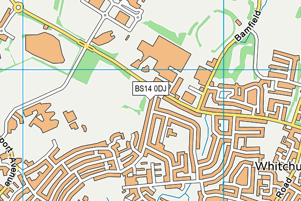 BS14 0DJ map - OS VectorMap District (Ordnance Survey)