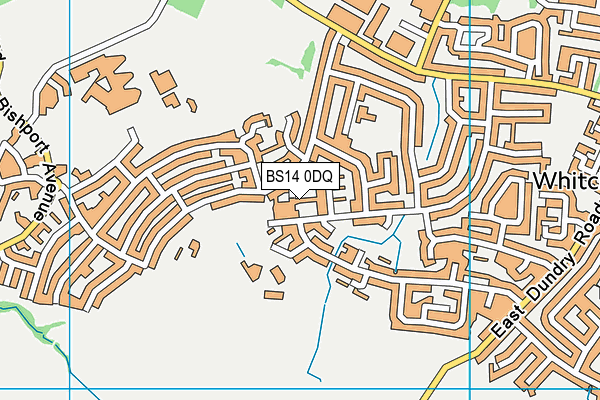 BS14 0DQ map - OS VectorMap District (Ordnance Survey)