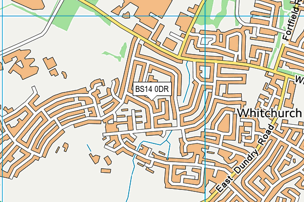 BS14 0DR map - OS VectorMap District (Ordnance Survey)