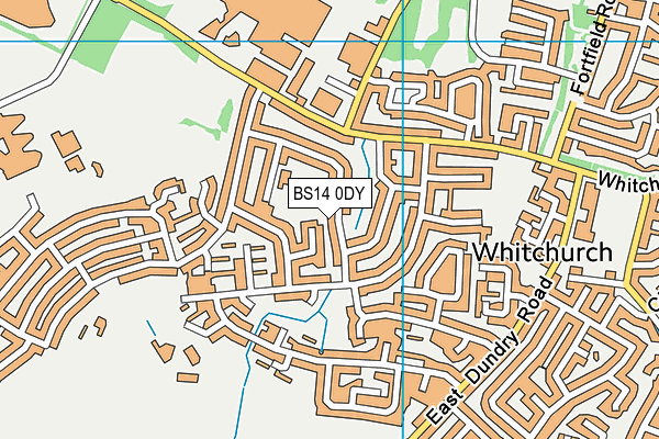 BS14 0DY map - OS VectorMap District (Ordnance Survey)