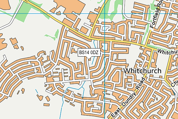 BS14 0DZ map - OS VectorMap District (Ordnance Survey)