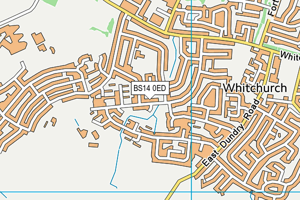 BS14 0ED map - OS VectorMap District (Ordnance Survey)