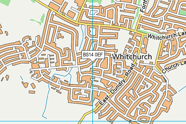 BS14 0EF map - OS VectorMap District (Ordnance Survey)