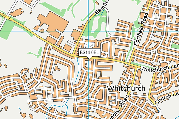 BS14 0EL map - OS VectorMap District (Ordnance Survey)