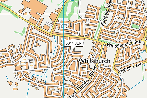 BS14 0ER map - OS VectorMap District (Ordnance Survey)