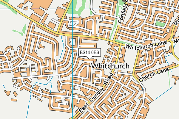 BS14 0ES map - OS VectorMap District (Ordnance Survey)