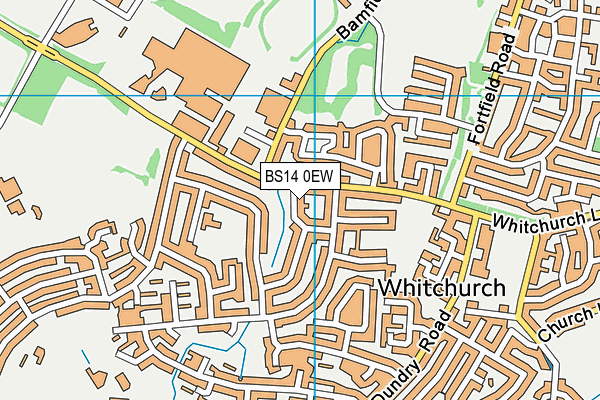 BS14 0EW map - OS VectorMap District (Ordnance Survey)