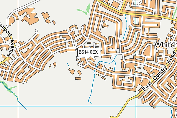 BS14 0EX map - OS VectorMap District (Ordnance Survey)