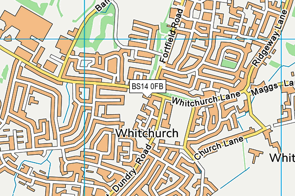 BS14 0FB map - OS VectorMap District (Ordnance Survey)