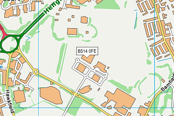 Bristol Cycling Centre map (BS14 0FE) - OS VectorMap District (Ordnance Survey)