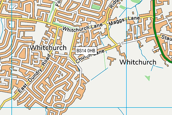 BS14 0HB map - OS VectorMap District (Ordnance Survey)