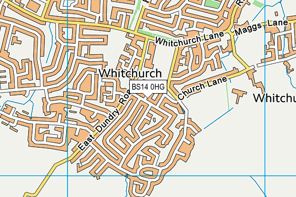 BS14 0HG map - OS VectorMap District (Ordnance Survey)