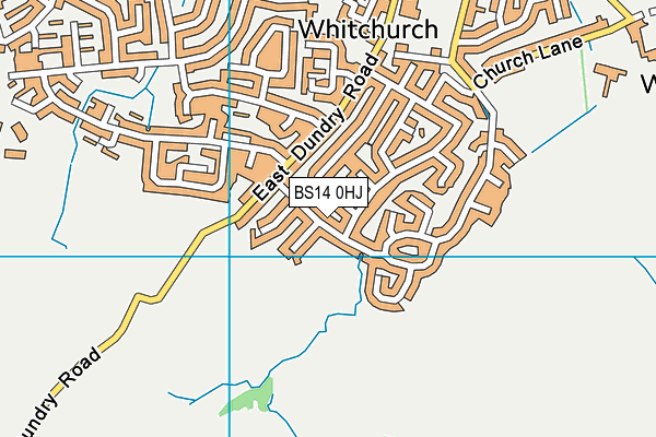 BS14 0HJ map - OS VectorMap District (Ordnance Survey)
