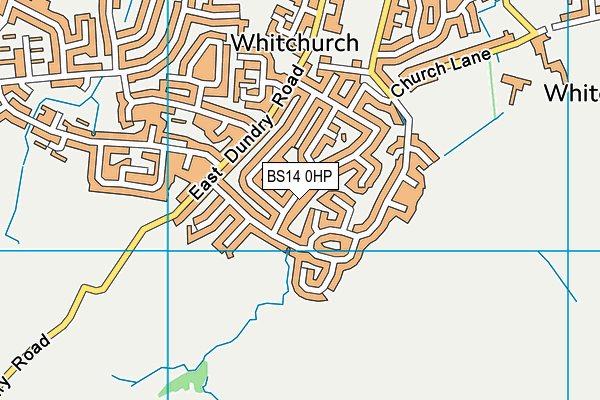 BS14 0HP map - OS VectorMap District (Ordnance Survey)