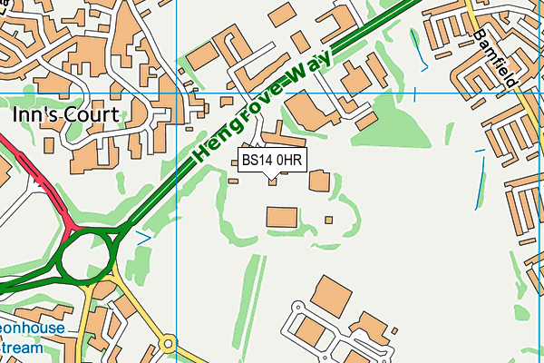 BS14 0HR map - OS VectorMap District (Ordnance Survey)