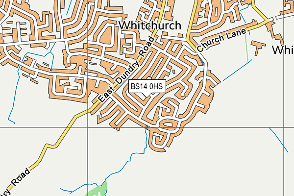 BS14 0HS map - OS VectorMap District (Ordnance Survey)