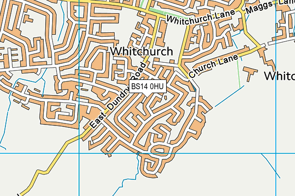 BS14 0HU map - OS VectorMap District (Ordnance Survey)